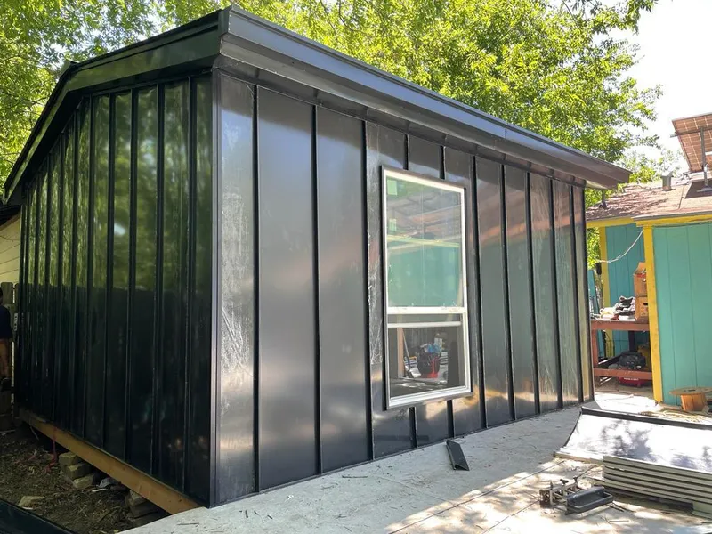 Black standing seam metal wall panels for Metal Roof Installation in Upper Leacock